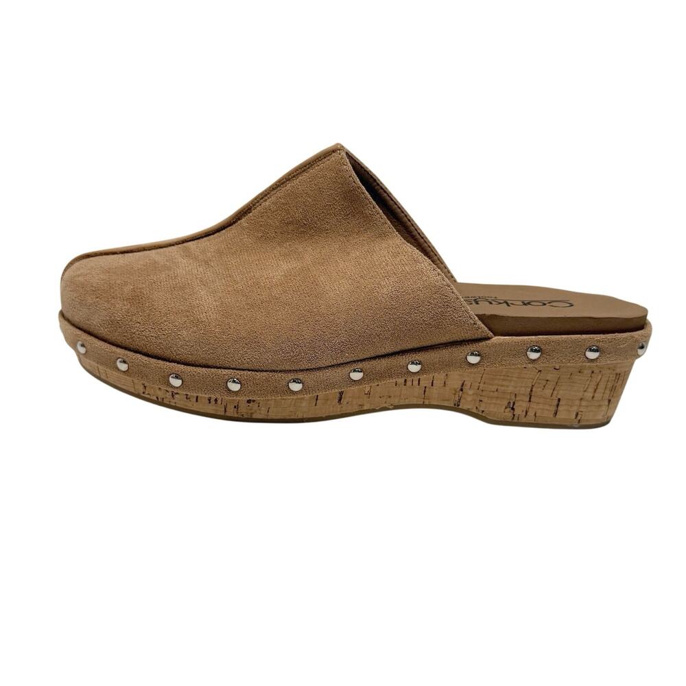 Corkys Newbie 1.75" Platform Wedges 7 Slip On Stud Detailing Stylish Comfort